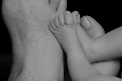 Baby Feet With Dads B&W (v) #2604