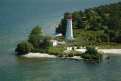 Lighthouse Main Duck Island Aerial #676