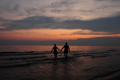 Sandbanks Sunset Couple Walking #2673