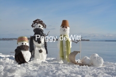 Snowmen Familly Toboggan #3498