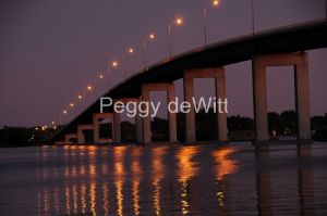 Belleville Bridge Sunset Reflection #1688 8x12