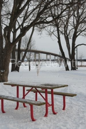 Belleville Picnic Table Red Winter (v) #2798