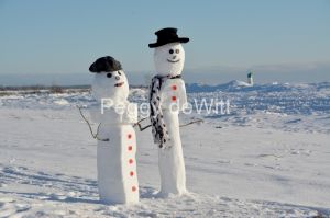 Snowmen Couple Wellington #3513