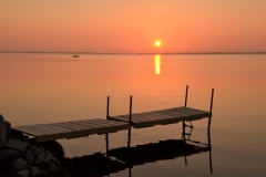 Big Island Dock Red Sunset #3176