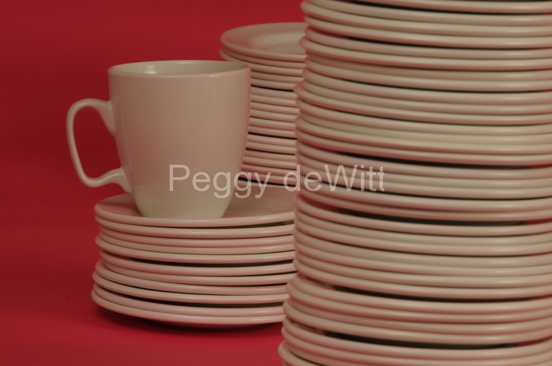 Dishes Cup Saucers Pink #2365
