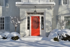 Door Red Winter #3183