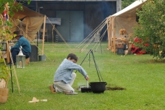 Pioneer Days Boy Cooking #2045