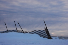 Sandbanks Snowfence Pink Sky #1919