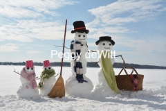 Snowmen Twins Basket #3506