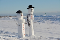 Snowmen Couple Wellington #3513