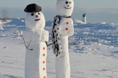 Snowmen Couple Wellington (v) #3512