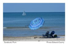 Sandbanks Chairs Umbrella Sailboat #4405