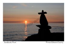 Sandbanks Inukshuk Sunset #4103