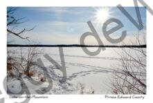 Lake On Mountain Sunburst Winter #4066