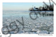 Lighthouse Pt Traverse Ice Winter #2181