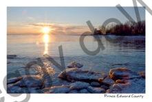 Lighthouse Pt Traverse Sunrise Rocks Winter #4380