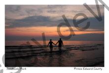Sandbanks Sunset Couple Walking #2673