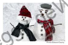 Snowmen Couple Fun #4678