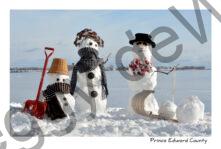 Snowmen Family Sled Shovel #3511
