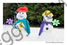 Snowmen Hats Red & Yellow #3841
