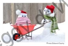 Snowmen Wheelbarrow #4469