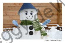 Snowman Blue Lamp Shade #4782