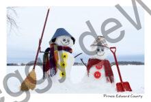 Snowmen Broom and Shovel #4793