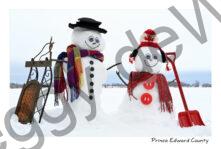 Snowmen Couple Winter #4803