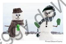 Snowmen Long Green Hat #4795