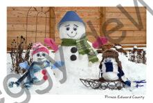 Snowmen Mom & 2 Kids #4861