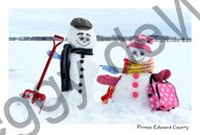 Snowmen Pink Polkadot Bag #4802