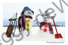 Snowmen Sled and Shovel #4804